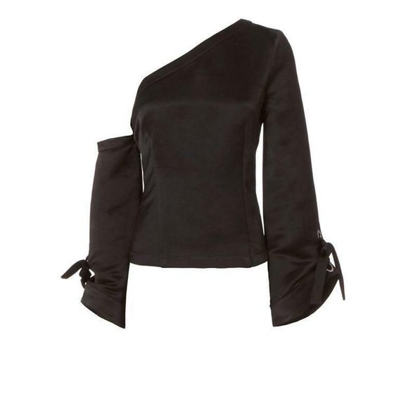 Intermix Verona Asymmetric 1 Shoulder Tie Top - Picture 2 of 2